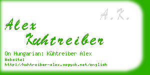 alex kuhtreiber business card